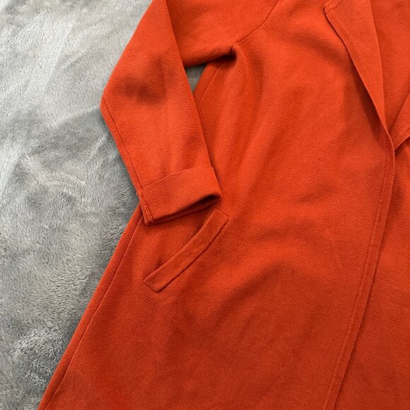 J Crew Factory Orange Vanessa Sweater Jacket Open Cardigan SMALL - Picture 2 of 7